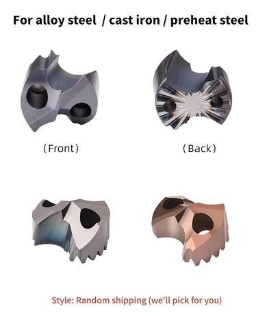 Tungsten Steel Carbide Drilling Insert Saber-Toothed Drill Bit Deep Hole Drilling Tool Holder with Double Hole Internal Cooling (Diameter0.445in/11.3mm) in Kuwait