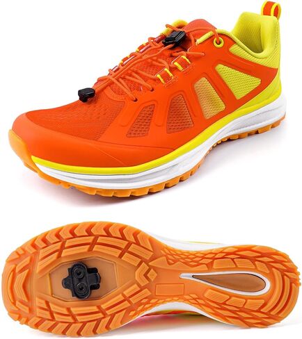 Men's Cycling Shoes Compatible with SPD Cleats for Road & Mountain Riding, Breathable Bike Shoes for Indoor & Outdoor Cycling in Kuwait