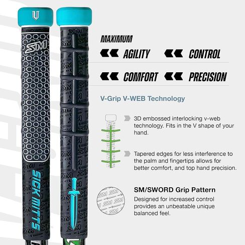 قبضة هوكي الجليد ذات القاعدة الزرقاء من V-Grip - عزز لعبتك مع معدات وإكسسوارات الهوكي المتينة والمريحة. خمسة ألوان مختلفة لاختيار ألوان فريق الهوكي المفضلة لديك باللون الأحمر in Kuwait
