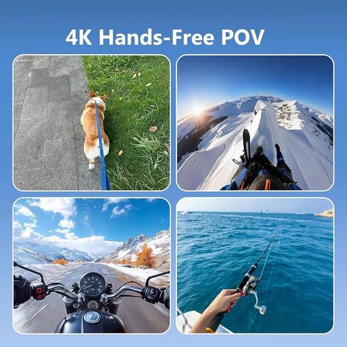 4K Action Camera, Body Camera with 64GB Memory Card, Vlogging Camera with Helmet Mount, Mini Size Cam with Spring Clip, Hands-Free POV Recording, Recorder DV for Travel, Sports and Cycling in Saudi Arabia