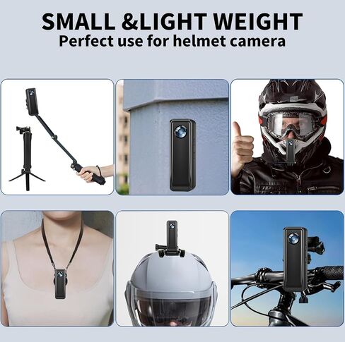 4K Action Camera, Body Camera with 64GB Memory Card, Vlogging Camera with Helmet Mount, Mini Size Cam with Spring Clip, Hands-Free POV Recording, Recorder DV for Travel, Sports and Cycling in Saudi Arabia