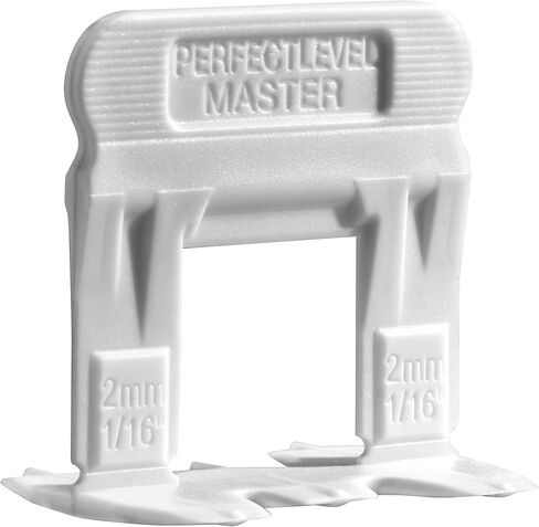 T-Lock™ 1/16 بوصة (2 مم) 100 مشبك "PERFECT LEVEL MASTER ™" نظام تسوية البلاط الاحترافي "المضاد للشفاه" - (الفواصل فقط)، الأوتاد الحمراء غير متضمنة وتباع بشكل منفصل! (1) in Kuwait