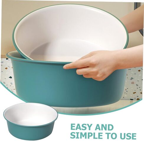 POPETPOP 2Pcs Thicken Portable Washbasin Plastic Storage Basin for Washing Feet Face and Care and Durable and Convenient for Home Use in Kuwait