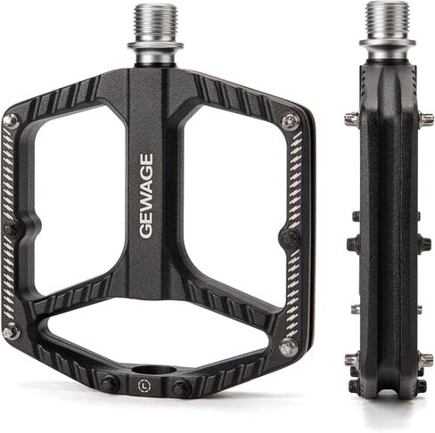 Mountain Bike Pedals Bicycle Flat Pedals 9/16" CNC Lightweight Aluminum Bicycle Pedals Sealed Bearing Wide Platform for Road Mountain BMX MTB Bike in Kuwait