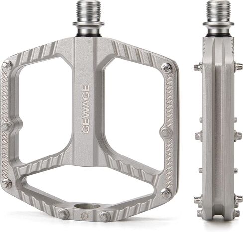Mountain Bike Pedals Bicycle Flat Pedals 9/16" CNC Lightweight Aluminum Bicycle Pedals Sealed Bearing Wide Platform for Road Mountain BMX MTB Bike in Saudi Arabia