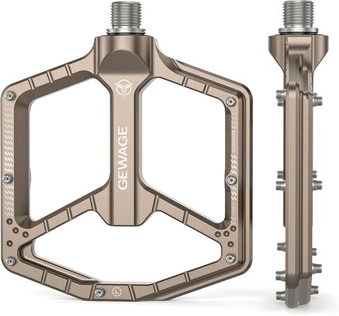 Mountain Bike Pedals Flat Platform, Aluminum MTB Pedals with Anti-Slip Pins & Sealed Bearings, Lightweight 9/16 Bicycle Pedals for MTB BMX Hybrid Road Bike in Kuwait
