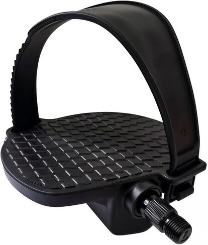 YBEKI Pro Spin Bike Pedals with Adjustable Straps – 9/16" Spindle Compatible with Peloton, Schwinn, Sunny Indoor Exercise Bikes – Heavy-Duty PP Plastic Body, PVC Straps, Non-Slip Diamond Surface in Saudi Arabia