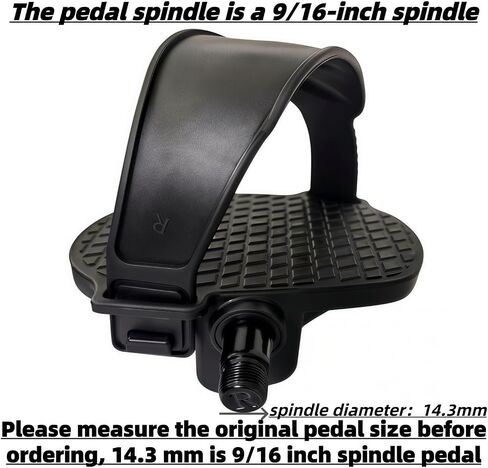 YBEKI Pro Spin Bike Pedals with Adjustable Straps – 9/16" Spindle Compatible with Peloton, Schwinn, Sunny Indoor Exercise Bikes – Heavy-Duty PP Plastic Body, PVC Straps, Non-Slip Diamond Surface in Saudi Arabia
