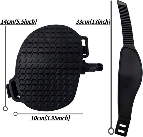 YBEKI Pro Spin Bike Pedals with Adjustable Straps – 9/16" Spindle Compatible with Peloton, Schwinn, Sunny Indoor Exercise Bikes – Heavy-Duty PP Plastic Body, PVC Straps, Non-Slip Diamond Surface in Saudi Arabia