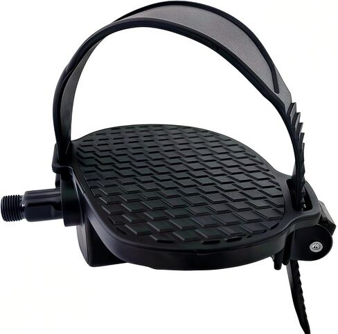 YBEKI Pro Spin Bike Pedals with Adjustable Straps – 9/16" Spindle Compatible with Peloton, Schwinn, Sunny Indoor Exercise Bikes – Heavy-Duty PP Plastic Body, PVC Straps, Non-Slip Diamond Surface in Saudi Arabia