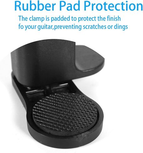 Guitar Phone Holder Adjustable 2.4-4.1in Guitar Phone Mount ABS Rotatable Phone Stand for Guitar Playing and Clamping Ukuleles and Basses Wider than 2.4in in Kuwait