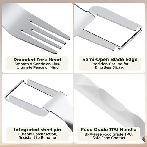 2-in-1 Stainless Steel Watermelon Cutter（2026 Updated Model）Dual Head Fruit Slicer Fork, Summer Kitchen Gadget for Home (2PCS-White) in Kuwait