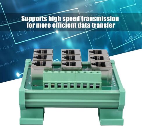 Rj45 8p8c Jack 9-Way Buss Board, Distribution Breakout Board Vertical Jack Terminal Block Connector Din Rail Mount Ethernet Connector in Kuwait