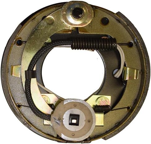 Rigid Hitch 7 Inch x 1-1/4 Inch Electric Brake Assembly for 2,000 lb. Axles, Right Side, 4-Bolt Pattern, Including 3" Rigid Hitch Logo Decal (BK-7E-02) in Kuwait