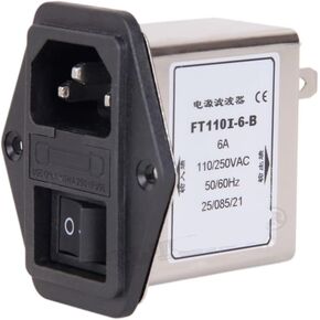 IEC Socket Switch and Fuse Type Power Filter 220V Anti-Interference FT110I-6-B in Kuwait