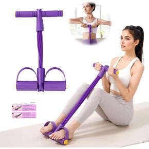 Pedal Resistance Band with Handles,6/8/10 Tube Stretch Band, Fitness Shaping Yoga Exercise Equipment, Natural Rubber Tension Rope, for Abdominal, Leg, Arm, Back Slimming Training in Saudi Arabia