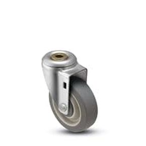 3" x 1-1/4" Hollow Kingpin Swivel Caster | Thermoplastic Rubber Wheel |210 lbs Capacity in Kuwait