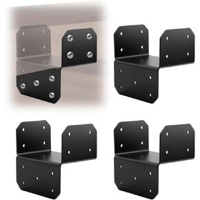 Joist Anchor Connector 2x4 Post Caps Tie Bracket, Pergola Brackets, Header Hanger, Post to Beam Black 12 Pack in Kuwait