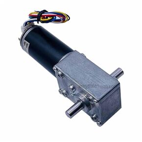 Mini Tubular DC Motor Encoder Low Noise Right Angle Corner Worm Gear Gearbox Reducer Dual axis 12V/24V Reduction Motors(Motorand Bracket,16R-24V) in Saudi Arabia