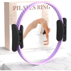 JKSHMYT Pilates Ring Fitness Circle for Women, Pilates Equipment – 14.5" Home Magic Exercise Workout, Better me Pilates Essentials Starter Set for Beginners Toning Shape Full Body in Kuwait