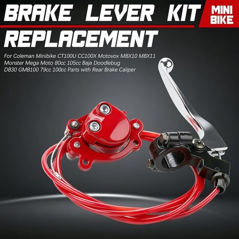 فرجار الفرامل الخلفية الحمراء ورافعة فرامل الدراجة الصغيرة لكولمان CT100U CC100X Baja DB30 Motovox MBX11 MBX10 MMB80 MMB105 79cc 97cc 100cc Powersports Parts in Kuwait