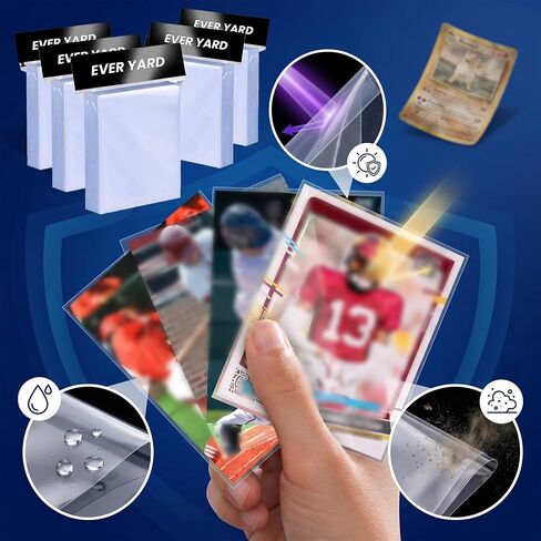 600 Pack Trading Card Sleeves, Clear Soft Penny Sleeves for Baseball Cards, Sports Cards, MTG & Standard Size Card Protectors, Durable & Transparent Card Covers (600) in Kuwait