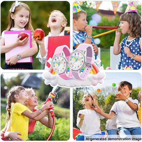 Bisley Children Watch for Boys and Girls Cute Unicom Dial Silicone Strap Easy to Read in Saudi Arabia