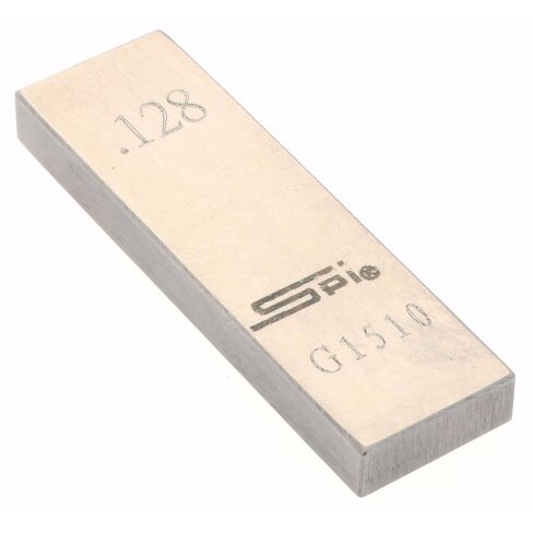 SPI Rectangle Steel Gage Block, 0.128 Inch, Grade AS-1, NIST Certified in Kuwait