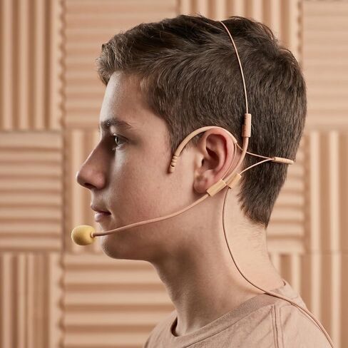 Toddmomy Wired Headset Microphone for Kids, Flexible Boom 3.5mm Jack Mic for Voice Amplifier, Singing Stage School Events Costume Prop for Young Performers in Kuwait