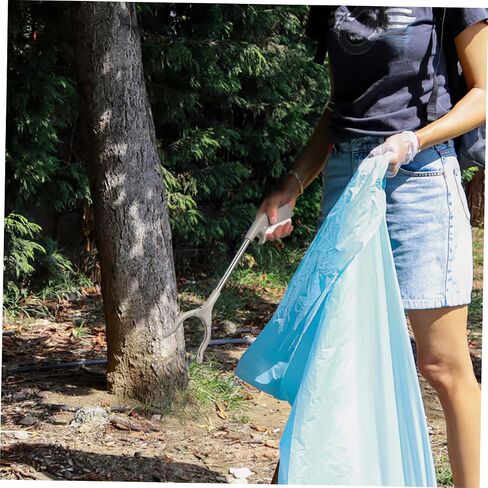 minkissy 60cm Stainless Steel Garbage Clamp Litter Picker Tool, Outdoor Sanitation Handheld Rubbish Grabber with Thickened Plastic Jaw for Trash Collection in Kuwait