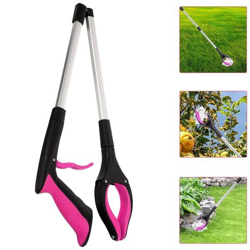 SHINEOFI Portable Foldable Trash Grabber, Lightweight Garbage Picker Upper Tool with Quick Clamp, Reusable Handheld Trash Picker for Outdoor Cleanup and Household Sanitation, Purple in Kuwait