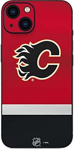 غلاف هاتف Skinit متوافق مع iPhone 13 - تصميم جيرسي NHL Calgary Flames مرخص رسميًا in Kuwait