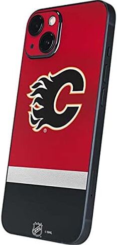 غلاف هاتف Skinit متوافق مع iPhone 13 - تصميم جيرسي NHL Calgary Flames مرخص رسميًا in Kuwait