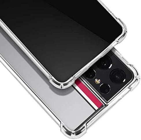 حافظة هاتف Skinit الشفافة متوافقة مع هاتف Galaxy S21 Ultra 5G - تصميم Buckeyes من جامعة ولاية أوهايو مرخص رسميًا in Kuwait