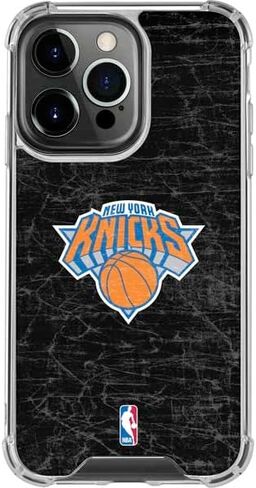 Skinit Clear Phone Case Compatible with iPhone 14 Pro - Officially Licensed NBA New York Knicks Black Secondary Logo Design in Kuwait