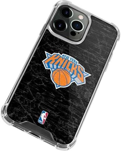 Skinit Clear Phone Case Compatible with iPhone 14 Pro - Officially Licensed NBA New York Knicks Black Secondary Logo Design in Kuwait