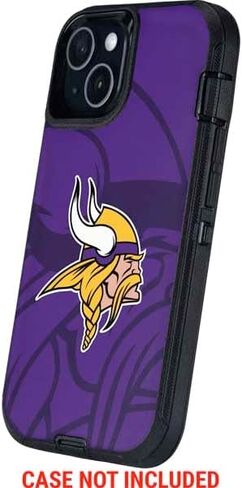 غلاف هاتف Skinit متوافق مع OtterBox Defender iPhone 13 - تصميم رؤية مزدوجة مرخص رسميًا من NFL Minnesota Vikings in Kuwait