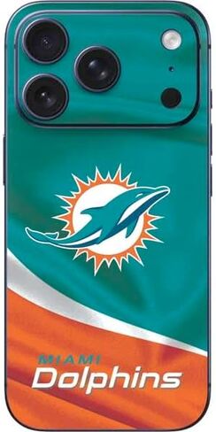 غلاف هاتف Skinit متوافق مع iPhone 17 Pro - تصميم مرخص رسميًا من الدوري الوطني لكرة القدم الأمريكية NFL Miami Dolphins in Kuwait