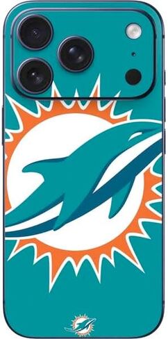 غلاف هاتف Skinit متوافق مع iPhone 17 Pro - تصميم مرخص رسميًا من الدوري الوطني لكرة القدم الأمريكية NFL Miami Dolphins in Kuwait