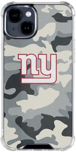 Skinit Clear Phone Case Compatible with iPhone 14 - Officially Licensed NFL New York Giants Camo Design in Kuwait