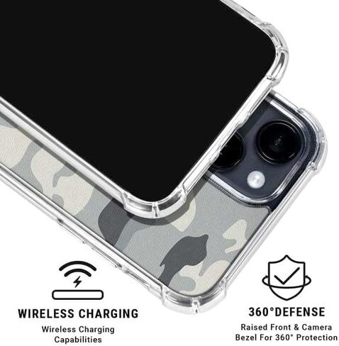 Skinit Clear Phone Case Compatible with iPhone 14 - Officially Licensed NFL New York Giants Camo Design in Kuwait