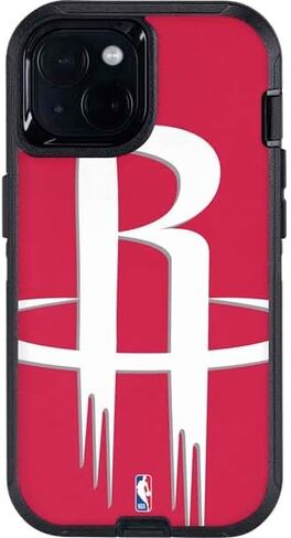 ملصق هاتف Skinit متوافق مع OtterBox Defender iPhone 13 - تصميم شعار كبير مرخص رسميًا من NBA Houston Rockets in Kuwait