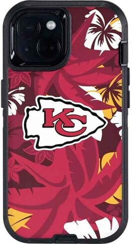 غلاف هاتف من Skinit متوافق مع OtterBox Defender iPhone 13 - تصميم طباعة استوائية مرخص رسميًا من NFL Kansas City Chiefs in Kuwait