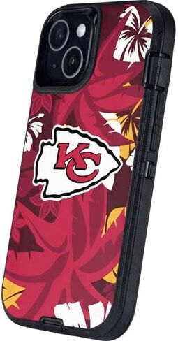 غلاف هاتف من Skinit متوافق مع OtterBox Defender iPhone 13 - تصميم طباعة استوائية مرخص رسميًا من NFL Kansas City Chiefs in Kuwait