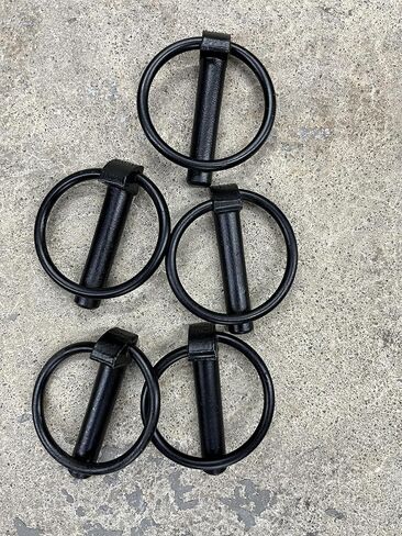 5 Pack of Tractor Implement Heavy Duty Black Lynch Pins with Ring 7/16" x 2 3/8 Inch 873-3027 in Kuwait