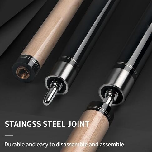 Kmise Professional Pool Cue Stick, 18 19 20oz Canadian Maple Cue Sticks, Low Deflection Shaft with Telescopic Extension Cue in Kuwait