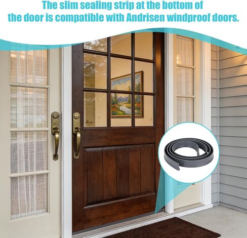 2pcs Door Bottom Seal Replacement for Andersen Storm, Wind & Weatherproof Door Bottom Seal Weather Stripping Accessories Compatible with Andersen Pull-Down in Kuwait