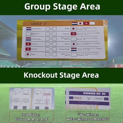 ZSDSYWR 2026 FIFA Wall Poster, Group Stage and Knockout Stage Soccer Schedule Posters, Themed Merchandise and Decorations, Suitable as Souvenirs and Football Themed Gifts for Fans in Kuwait