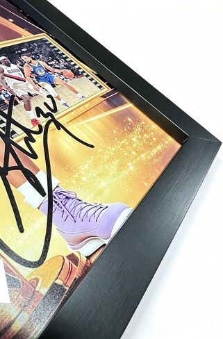 Zoncnzm 10x8 inch black photo frame basketball Curry commemorative souvenir signature style printed wall decor - Birthday/Christmas gift for basketball fans in Kuwait
