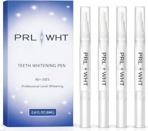 Teeth Whitening Gel Pen Kit for Teeth Whitening, 25% Carbamide Peroxide, Stain Removal, 40+ Uses, Effective, Painless, No Sensitivity, Travel-Friendly, Beautiful Brighter Whiter Smile (4 Pack) in Kuwait